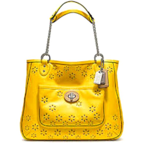 Coach Handbags - COACH POPPY EYELET CHAIN TOTE BAG Limited Edition